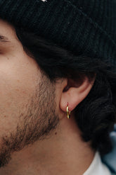 925 BOLD HOOP EARRINGS - GOLD